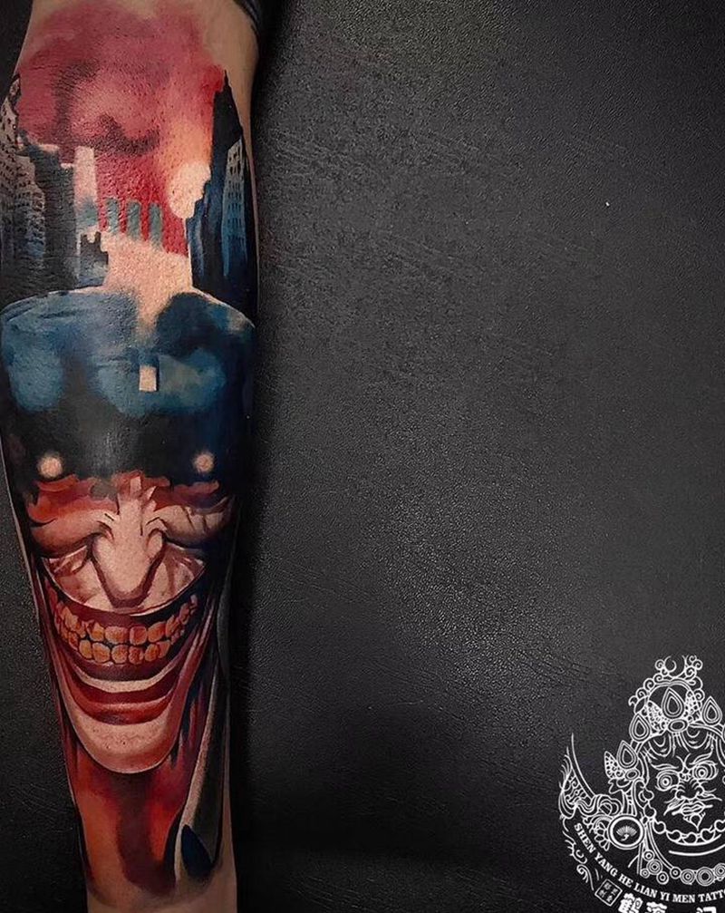 欧美彩色写实纹身图片_手臂欧美写实纹身图案