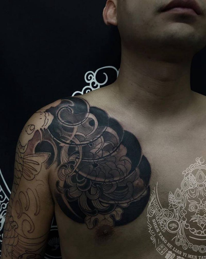 未完待续纹身图片_手臂胸部新传统老传统纹身图案