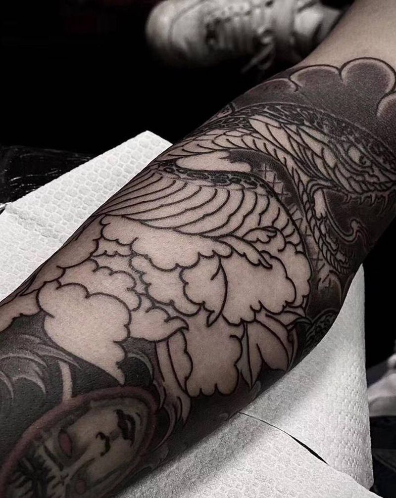 国外的爱好者 明年见纹身图片_手臂老传统纹身图案