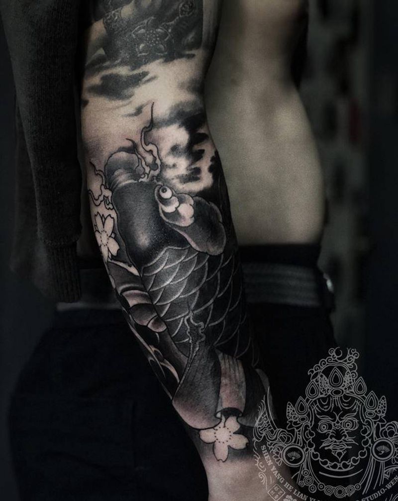 包小臂遮盖纹身图片_手臂新传统纹身图案