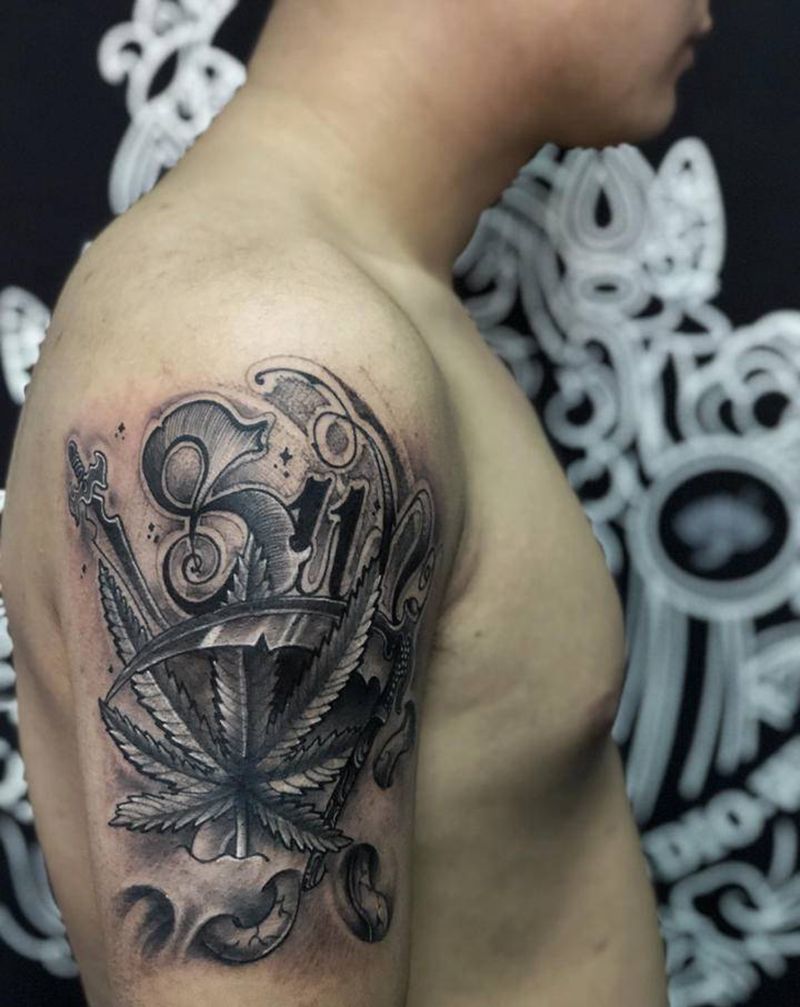 自带图，做了修改纹身图片_手臂点刺纹身图案