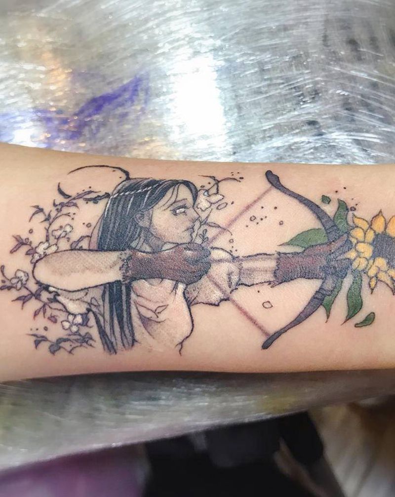 射手纹身图片_手臂纹身图案