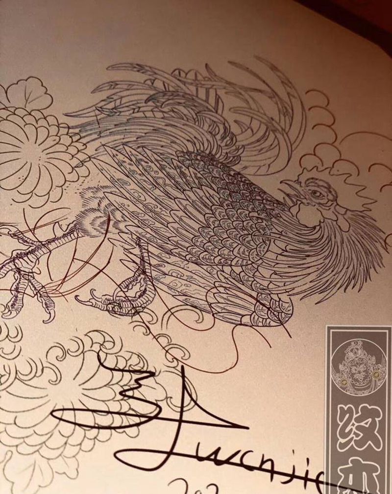 首席日常工作手稿纹身图片_手臂老传统纹身图案