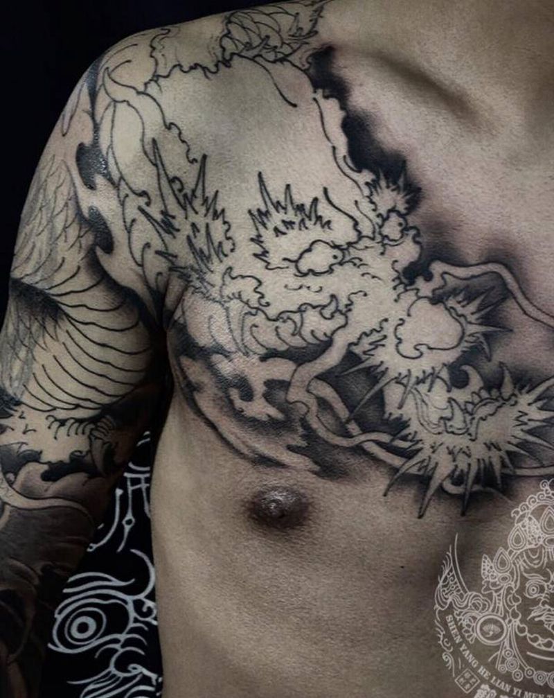 遮盖。未完纹身图片_手臂新传统纹身图案