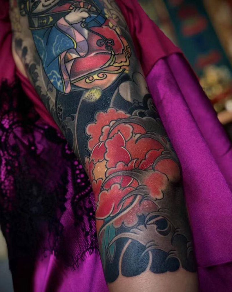 首席工作纹身图片_手臂老传统新传统纹身图案