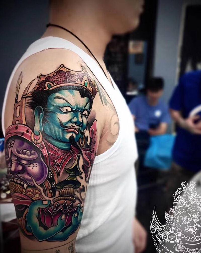 修改工作纹身图片_手臂新传统纹身图案