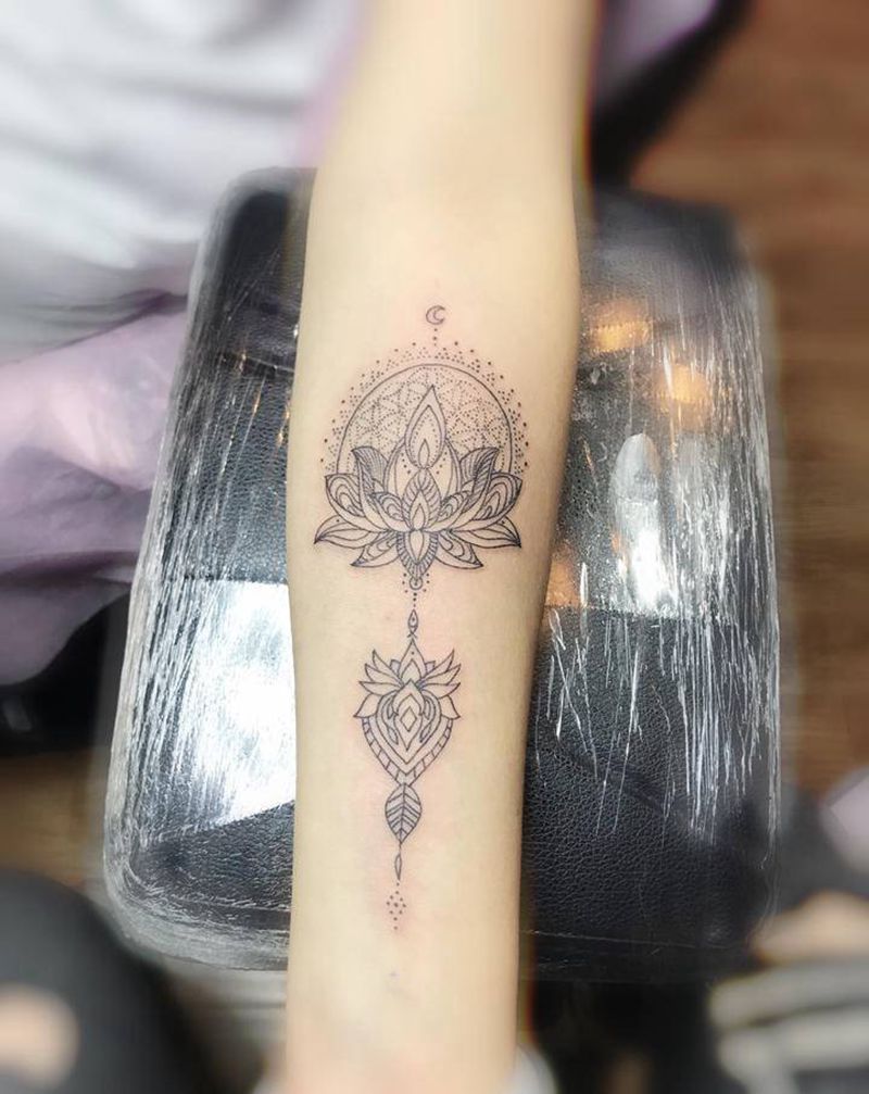 梵花纹身图片_手臂纹身图案