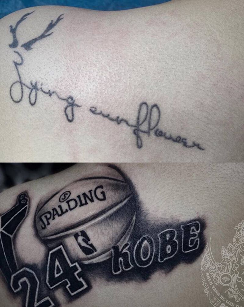 遮盖纹身图片_肩部欧美写实纹身图案