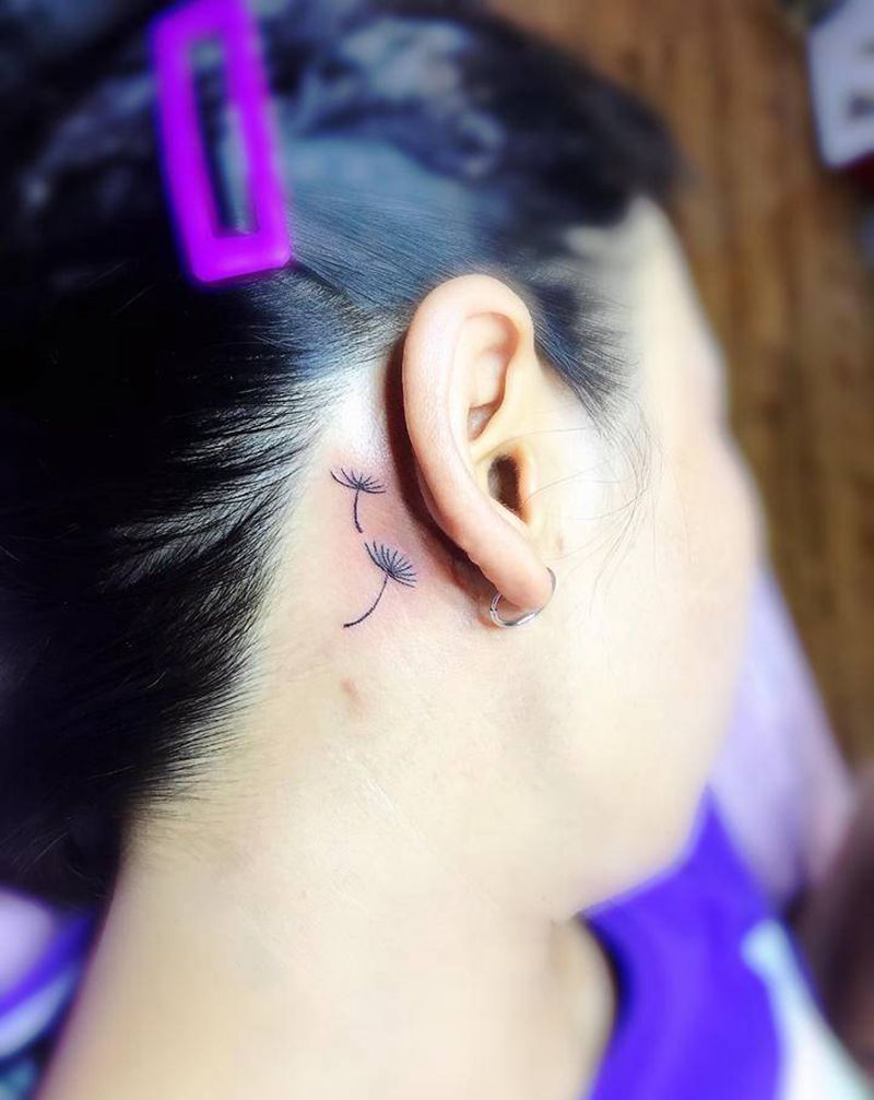 耳后纹身纹身图片_颈部纹身图案