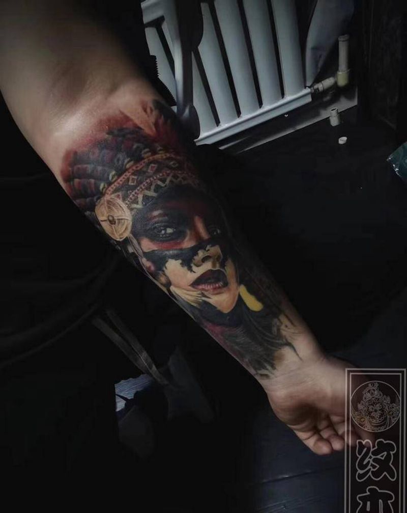 首席欧美纹身图片_手臂欧美写实纹身图案