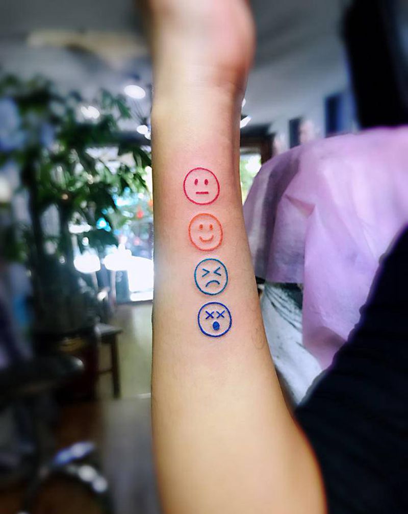 表情包纹身图片_手臂纹身图案