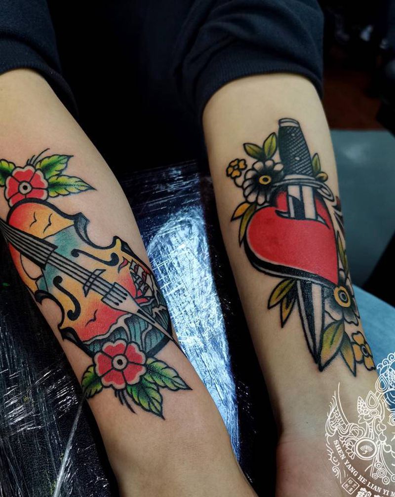 小图纹身图片_手臂Old School纹身图案