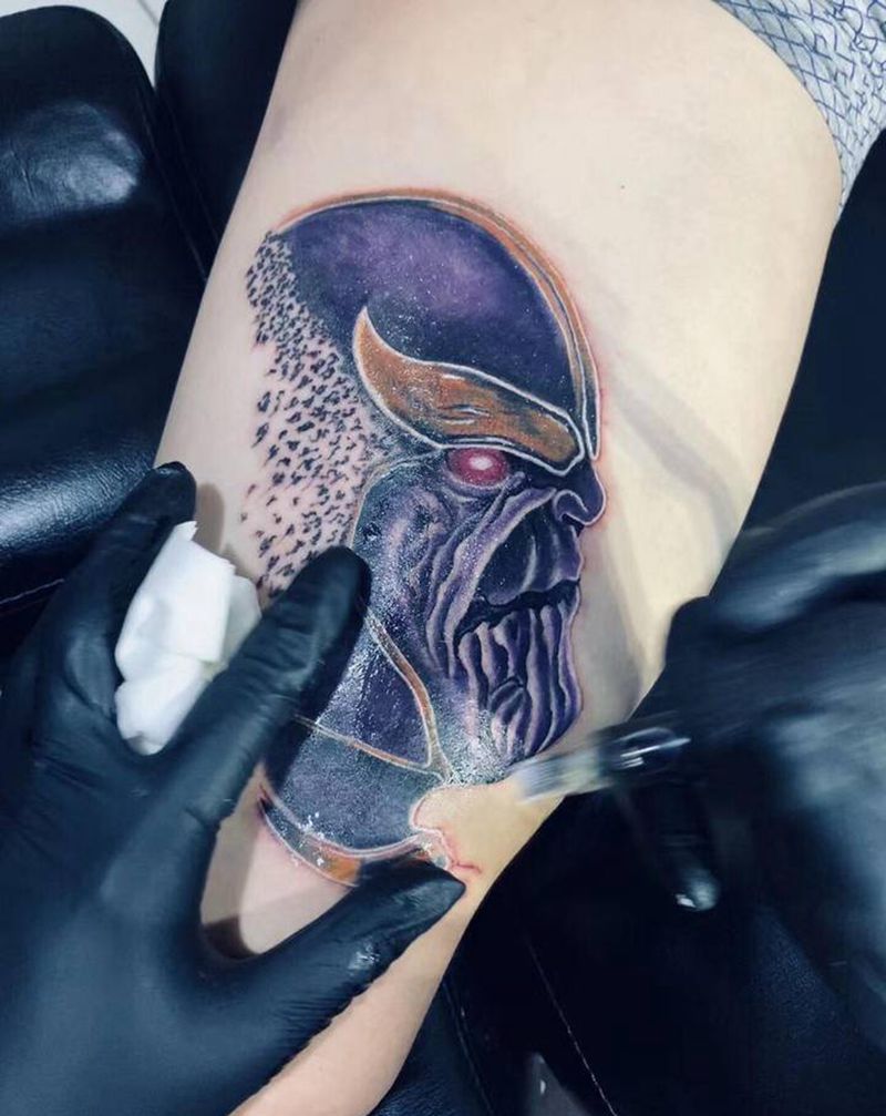 灭霸纹身图片_欧美纹身图案