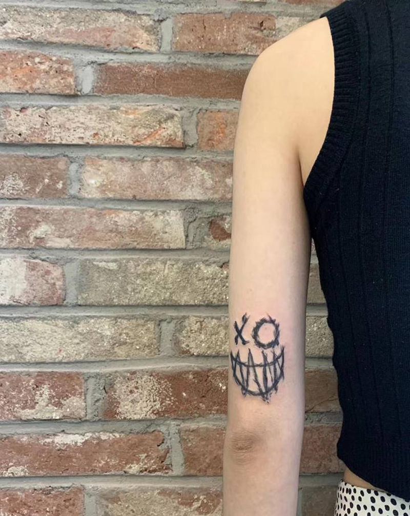 墨痕纹身图片_水墨纹身图案