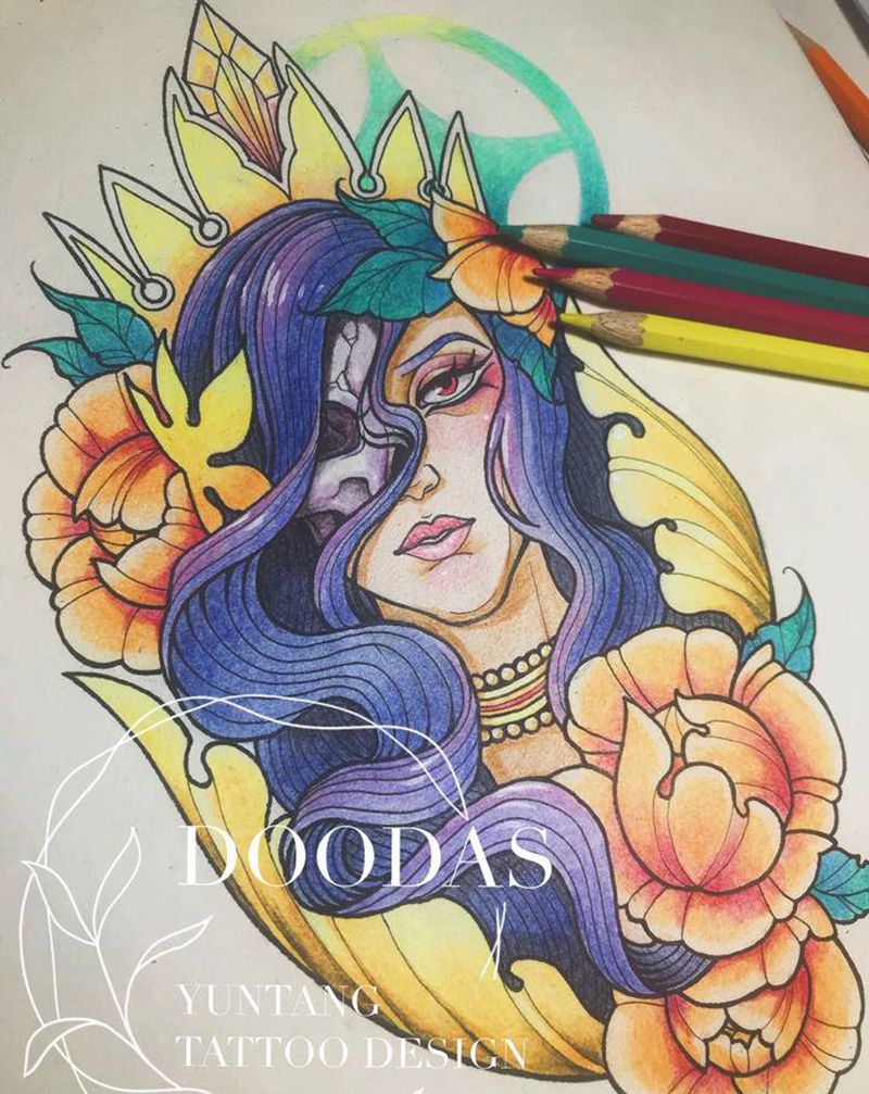 原创纹身手稿纹身图片_New School纹身图案