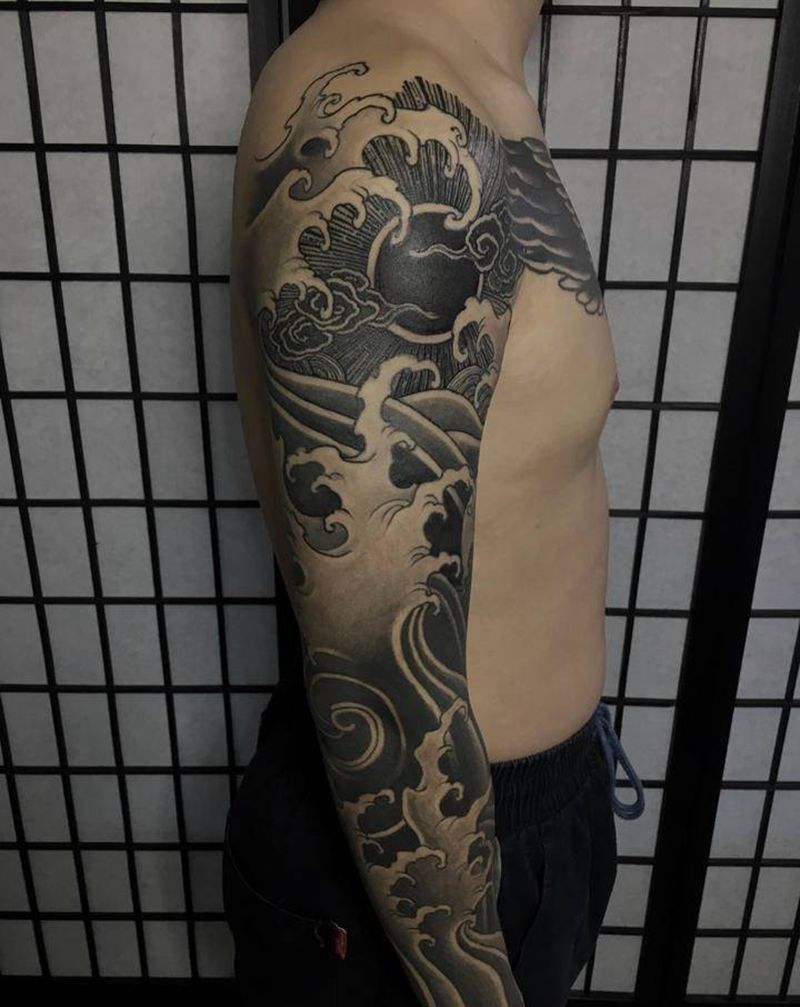 aí nudxs纹身图片_手臂新传统老传统纹身图案