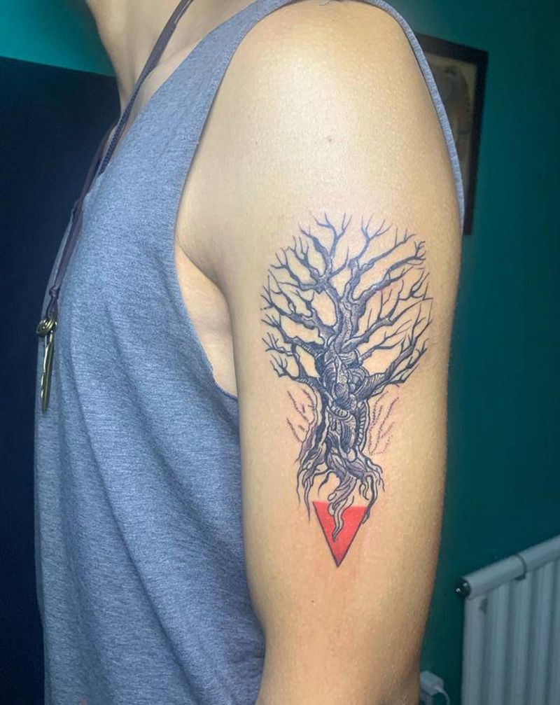 树纹身图片_手臂纹身图案