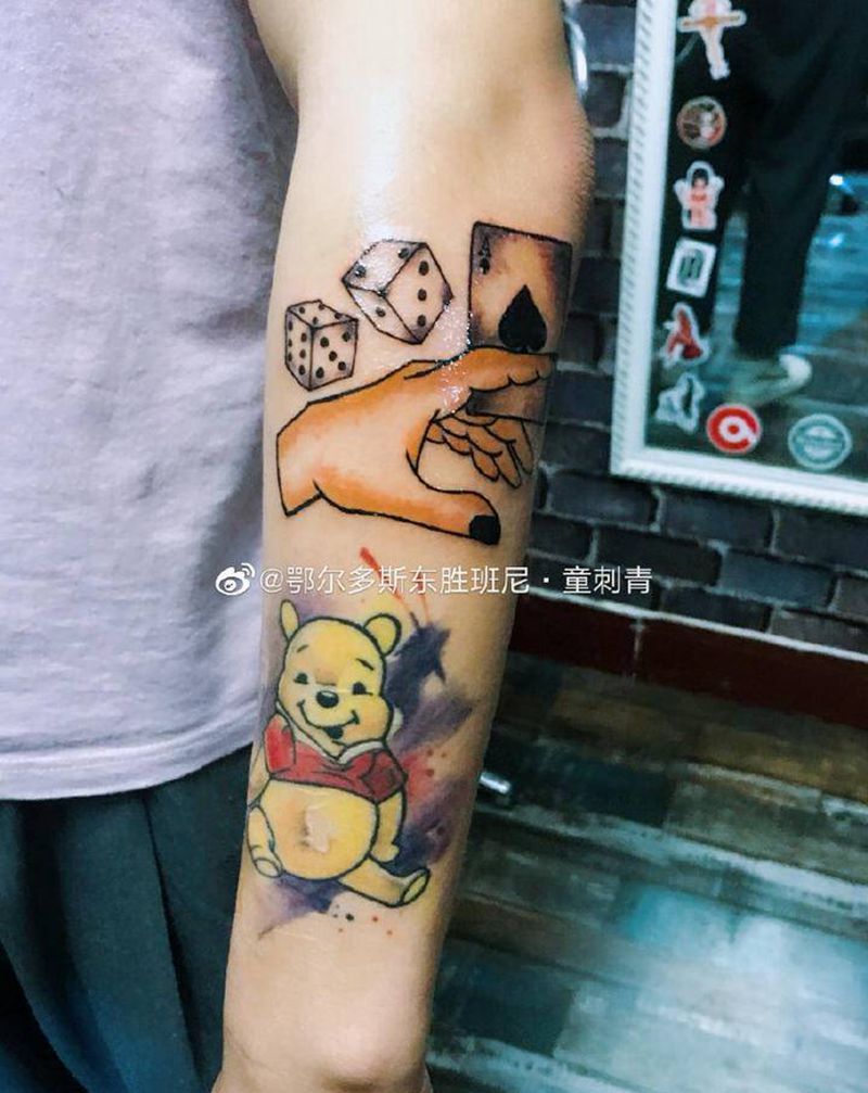 小臂拼接未完纹身图片_手臂纹身图案