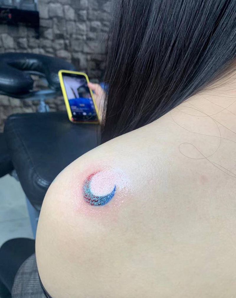 小清新纹身图片_肩部手部New School水彩小清新纹身图案