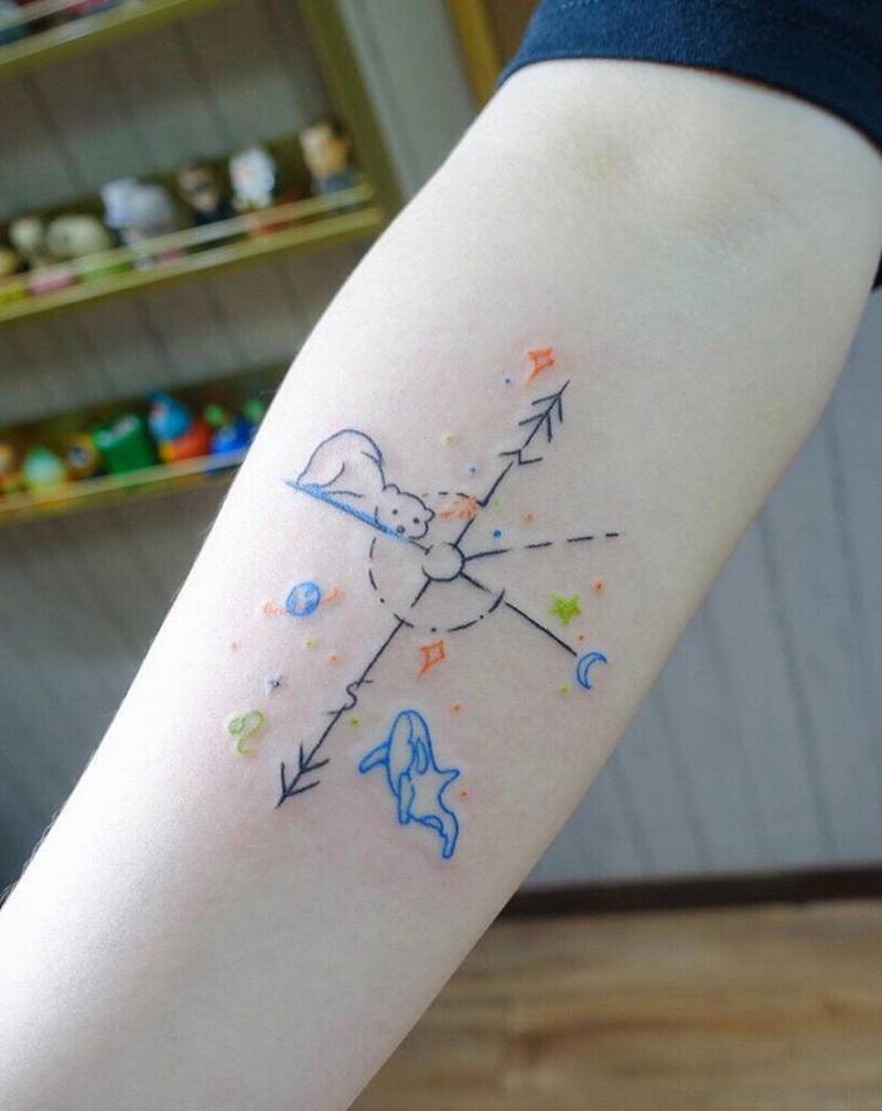 小清新纹身图片_手臂清新纹身图案