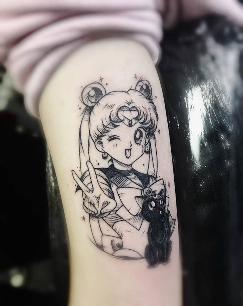 水冰月纹身图片_手臂纹身图案