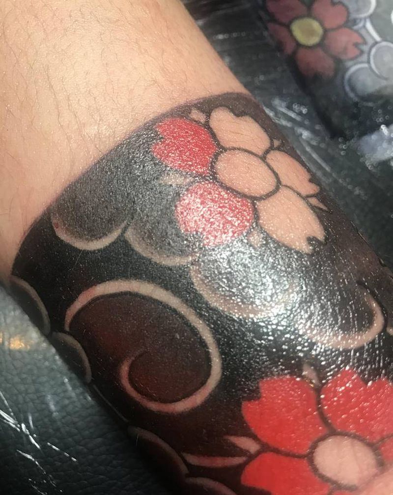 臂环纹身图片_手臂老传统纹身图案