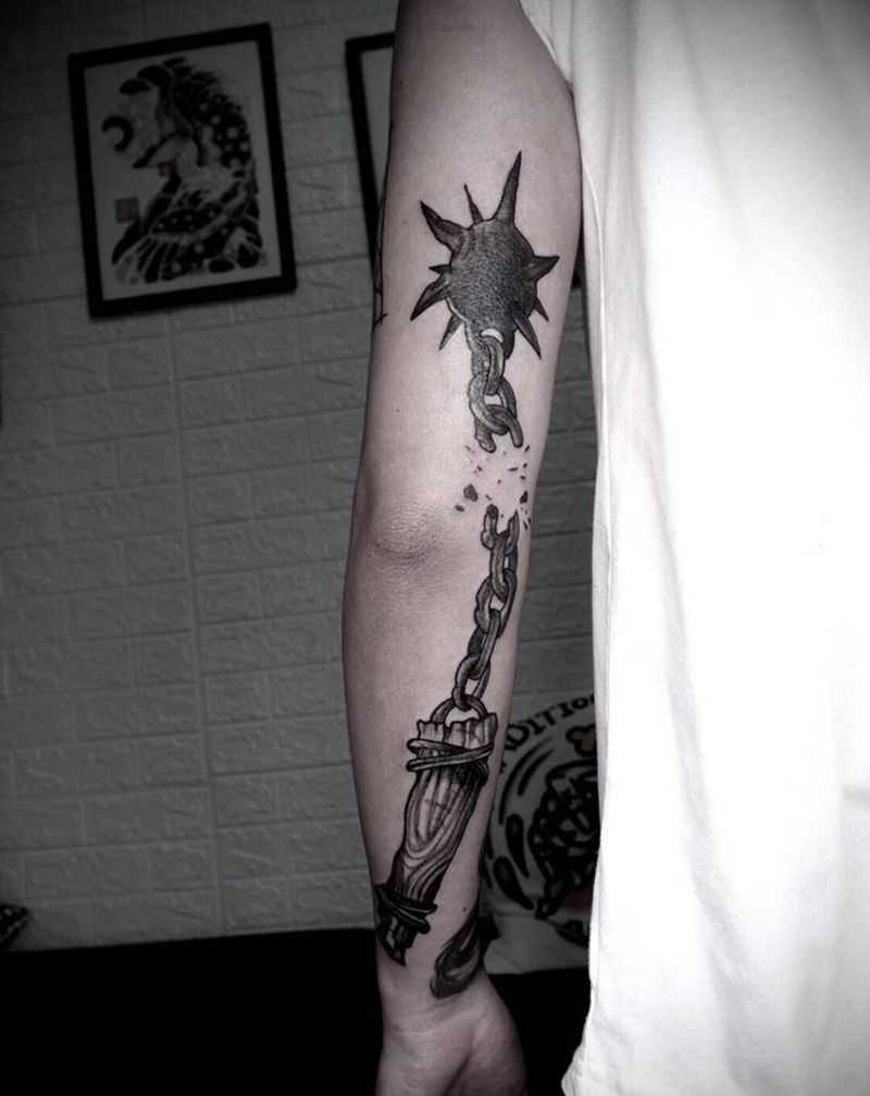 断裂纹身图片_手臂纹身图案