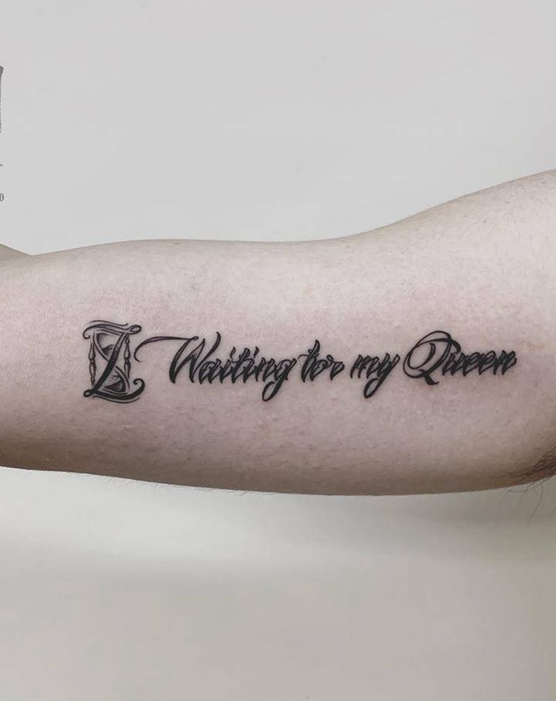 花体英文纹身图片_手臂花体字花体字纹身图案