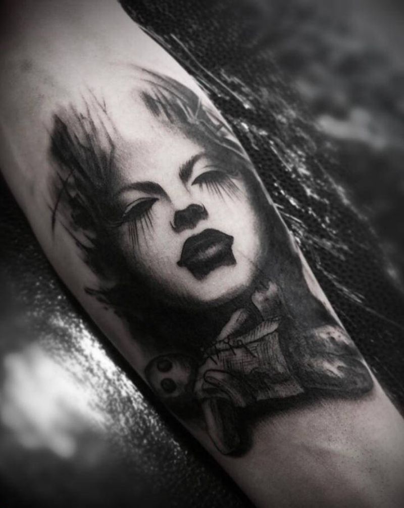 暗黑纹身图片_手臂欧美写实纹身图案