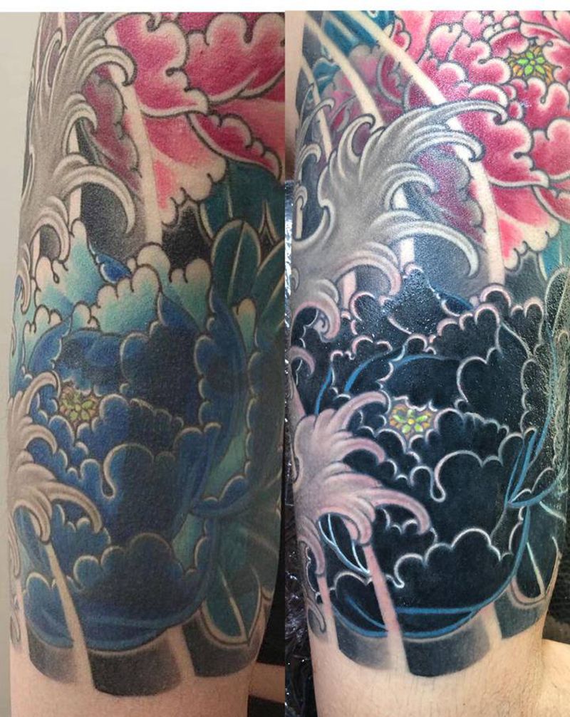 覆盖纹身图片_手臂老传统新传统纹身图案