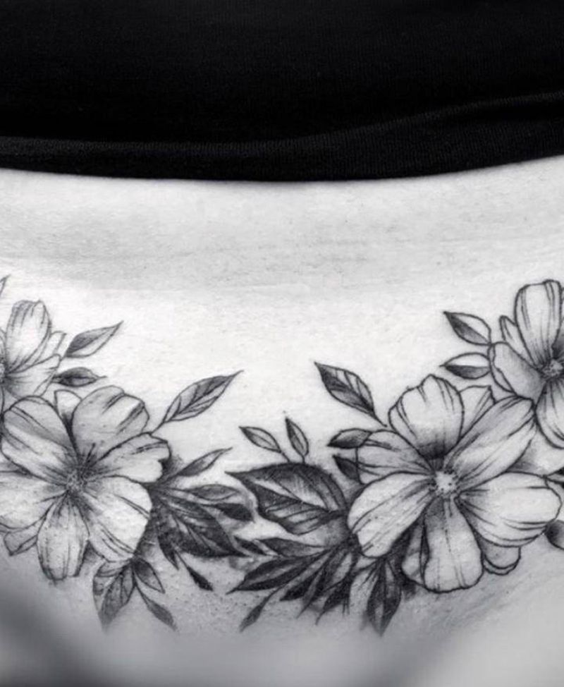 疤痕遮盖纹身图片_腹部纹身图案
