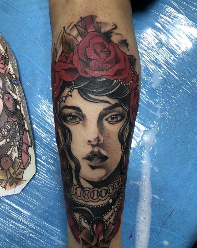 欧美小图纹身图片_手部脚部New School欧美写实纹身图案