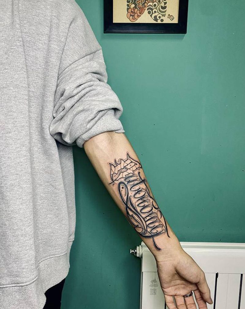 花体纹身图片_手臂纹身图案