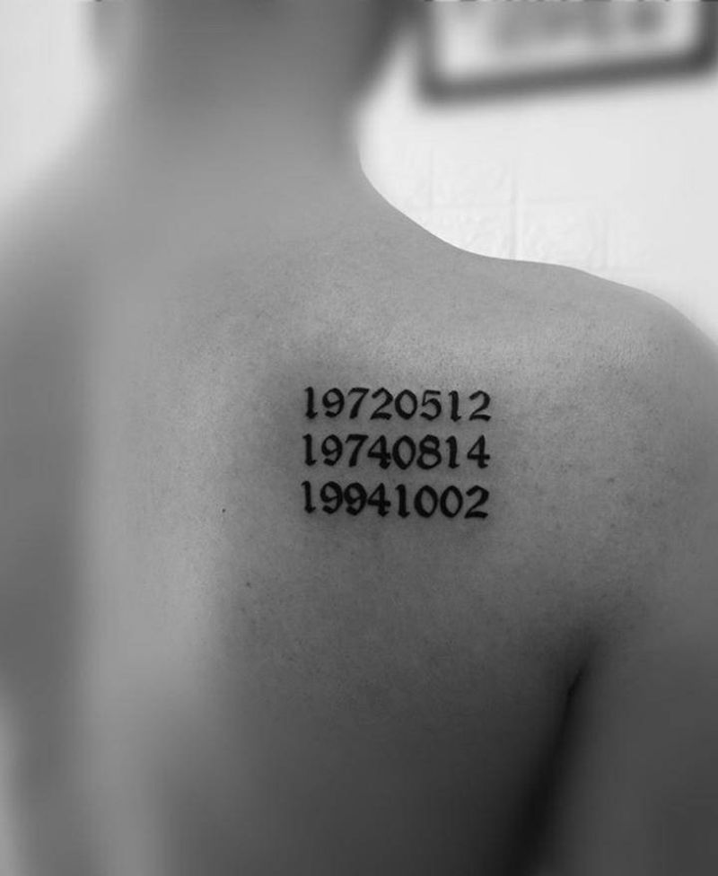 生日纹身图片_背部纹身图案