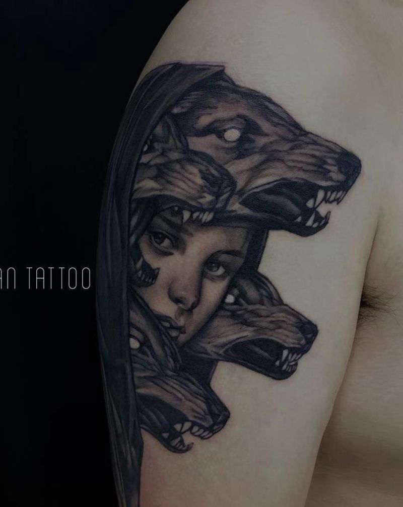 CG插画｜暗黑风格纹身图片_手臂腿部新传统欧美写实纹身图案