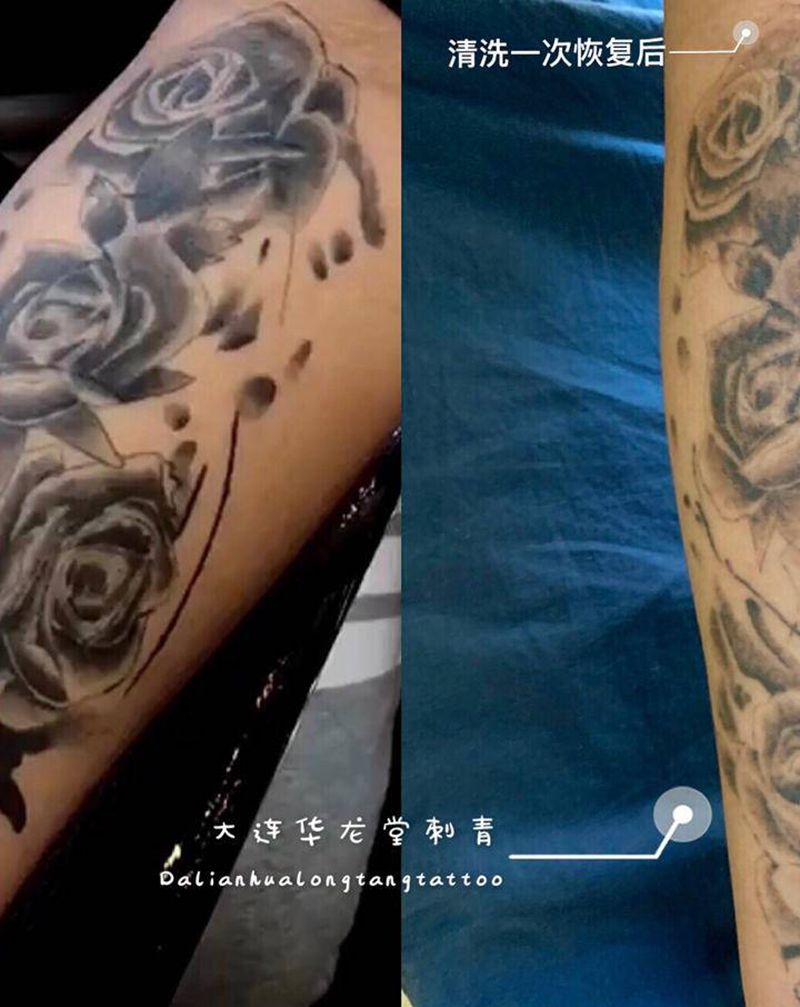 纹身清洗一次恢复后纹身图片_手部纹身图案