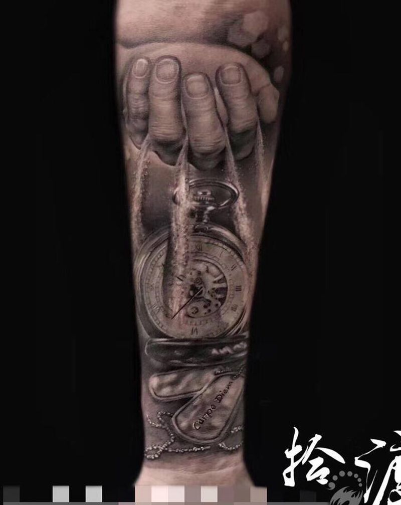 by拾渡纹身图片_手臂欧美写实纹身图案
