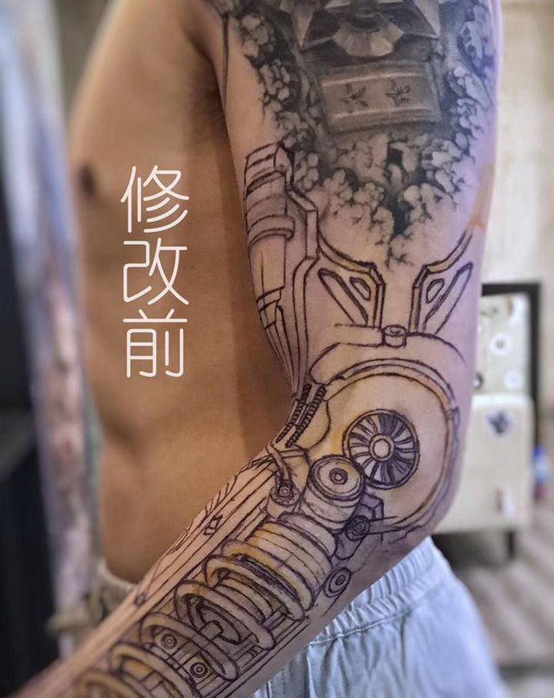 by拾渡纹身图片_手臂欧美写实纹身图案