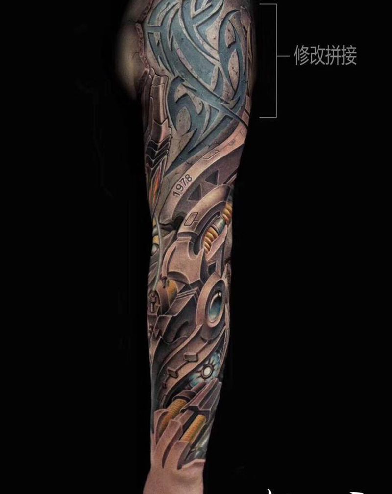 by拾渡纹身图片_手臂欧美写实纹身图案