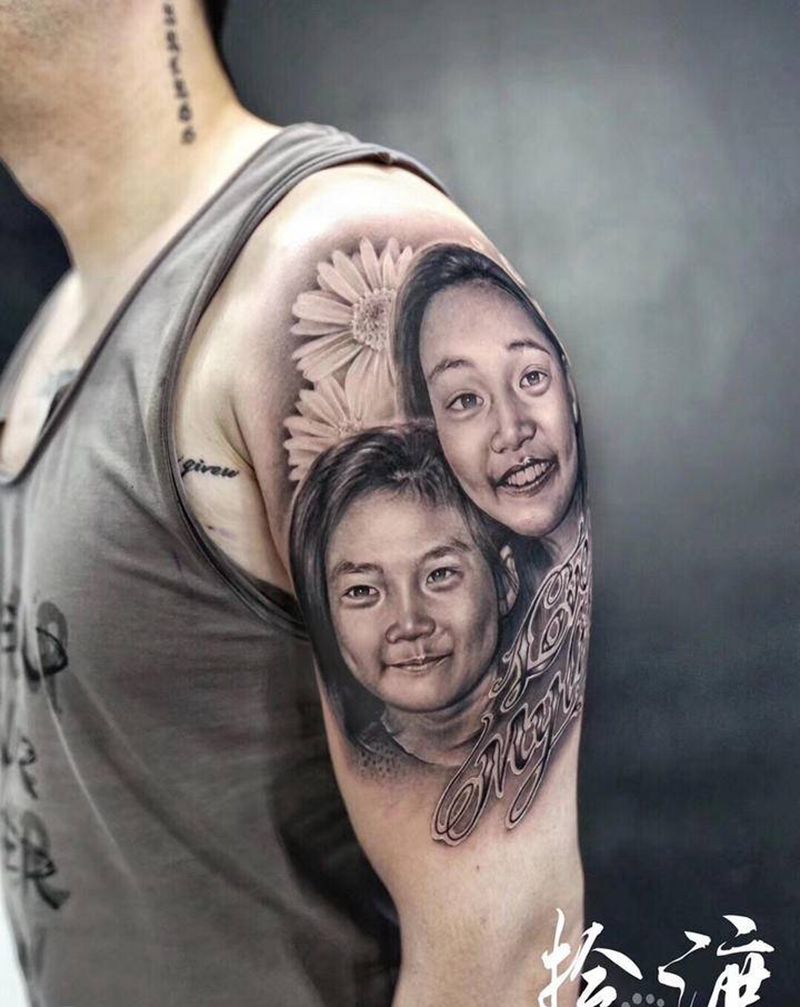 by拾渡纹身图片_手臂欧美写实纹身图案