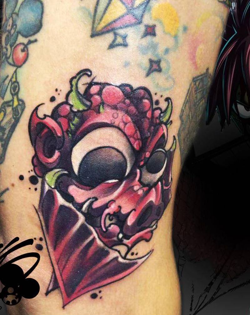 火龙纹身图片_手臂New School妖精的尾巴火龙原创纹身图案