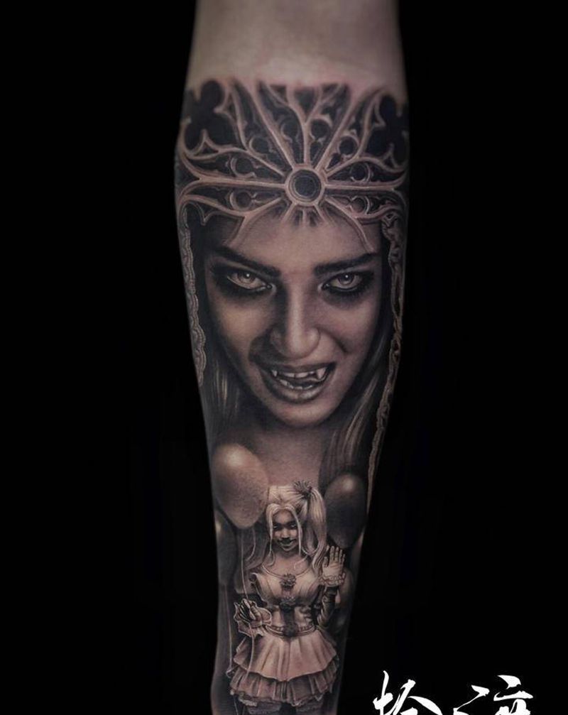 by拾渡纹身图片_手臂欧美写实纹身图案