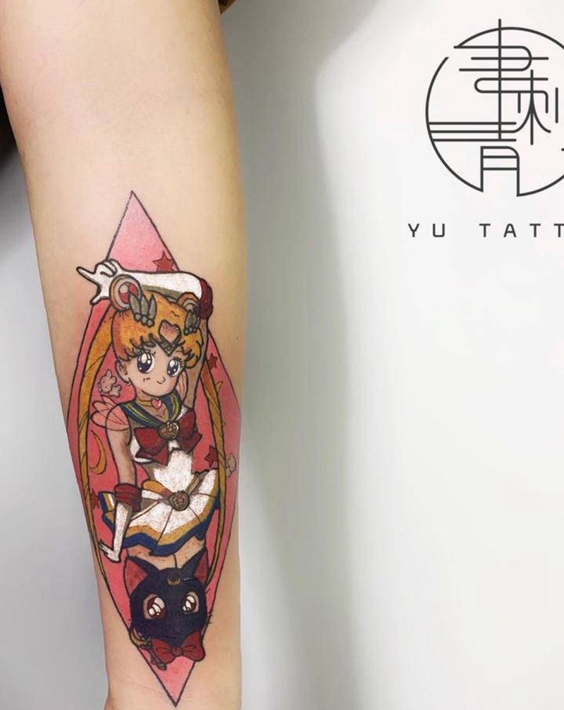 月野兔/露娜纹身图片_New School纹身图案