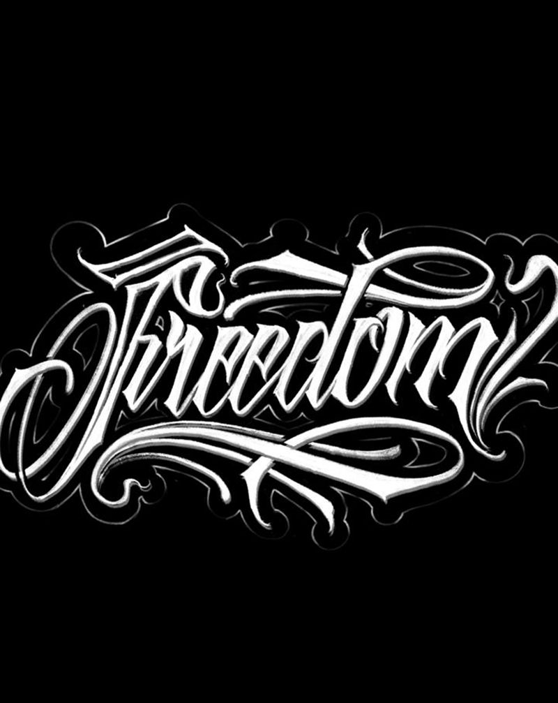 原创花体字纹身手稿纹身图片_手臂腿部花体字纹身图案