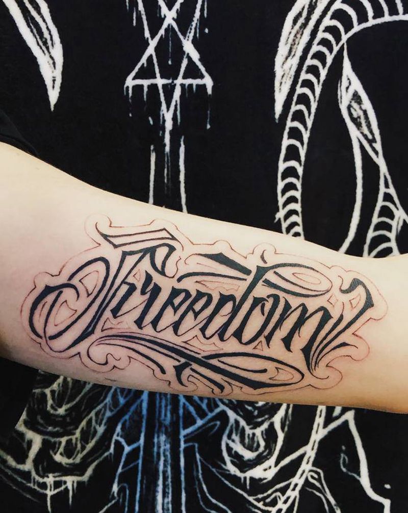 原创花体字纹身.纹身图片_手臂腿部花体字纹身图案