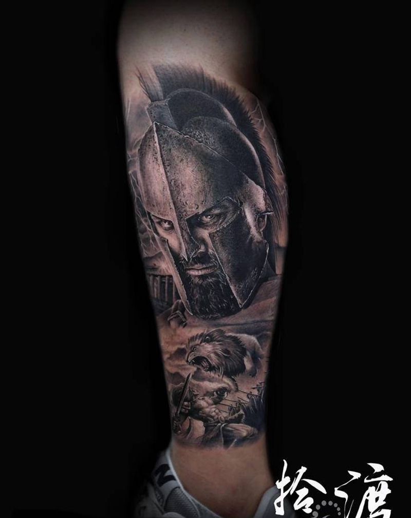 by拾渡纹身图片_手臂欧美写实纹身图案