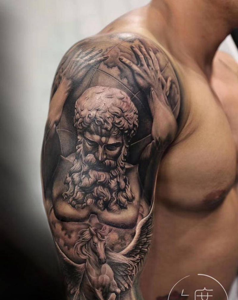 by拾渡纹身图片_手臂欧美写实纹身图案