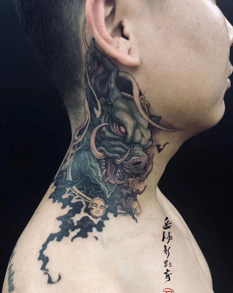 净坛使者纹身图片_新传统纹身图案