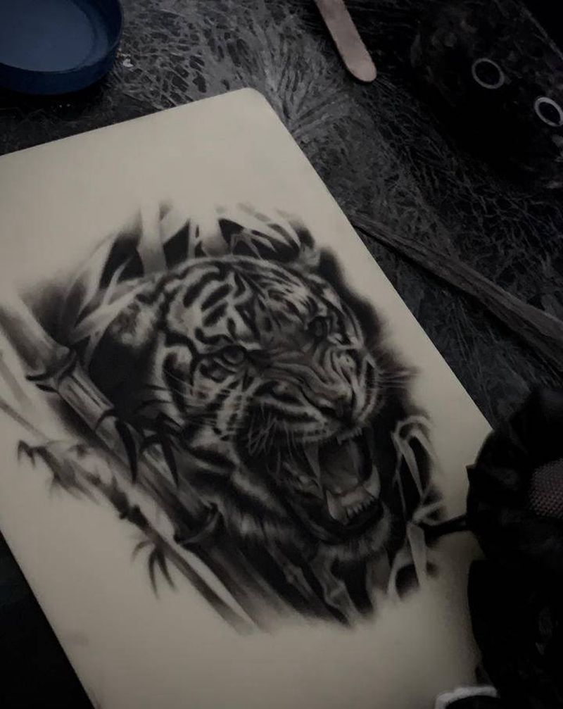 零基础徒弟三个半月连续皮作品纹身图片_欧美写实纹身图案