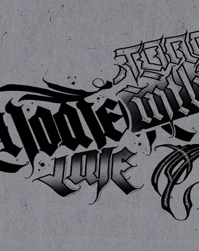 按顾客要求设计纹身图片_花体字纹身图案